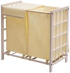 MCW W&auml;schesammler B60 Shabby Wei&szlig; Bezug Creme