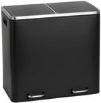 Svita TM2X24 Treteimer 48 Liter Abfalleimer Inneneimer Trennsystem Schwarz