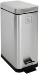 Svita STM10 M&uuml;lleimer Treteimer 10L Mit Inneneimer Softclose-Deckel Silber