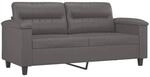 vidaXL 2-Sitzer-Sofa Grau 140 cm Kunstleder 359585