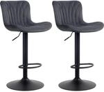 CLP 2er Set Barhocker Linus schwarz/Samt