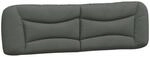vidaXL Kopfteil-Kissen Hvar Dunkelgrau 180 cm Stoff 374601