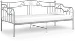 vidaXL Schlafsofa Bettgestell Grau Metall 90x200 cm650971