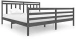 vidaXL Massivholzbett Grau 200x200 cm1052227