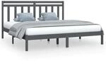 vidaXL Massivholzbett Grau 200x200 cm1084128