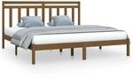 vidaXL Massivholzbett Honigbraun 200x200 cm1084129