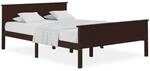 vidaXL Massivholzbett Dunkelbraun Kiefer 160x200 cm1115583
