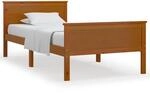 vidaXL Massivholzbett Honigbraun Kiefernholz 100x200 cm1115552