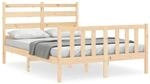 vidaXL Massivholzbett ohne Matratze 140x200 cm Kiefernholz 3192036