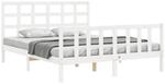 vidaXL Massivholzbett ohne Matratze Wei&szlig; 160x200 Kiefernholz 3192112