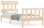vidaXL Massivholzbett mit Kopfteil 90x200 cm1689918