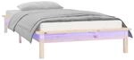 vidaXL Massivholzbett mit LEDs 100x200 cm 820596