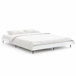 vidaXL Bettgestell Hochglanz-Wei&szlig; 135x190 cm Holzwerkstoff 832287