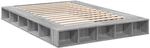 vidaXL Bettgestell Grau Sonoma 140x200 cm Holzwerkstoff 3280480
