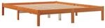 vidaXL Massivholzbett ohne Matratze Wachsbraun 150x200 cm Kiefernholz 844860