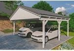 Skan Holz Carport Fichtelberg 618 cm x 566 cm Dachlattung Wei&szlig;