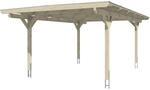 Skan Holz Carport Odenwald Nussbaum 428 x 648 cm