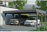 Skan Holz Carport Grunewald 622 cm x 554 cm mit EPDM-Dach Schiefergrau