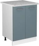 Vicco K&uuml;chenunterschrank R-Line K&uuml;chenkommode Blau-Grau/Wei&szlig; 60 cm AP Marmor