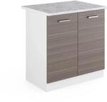 Vicco Sp&uuml;lenunterschrank R-Line K&uuml;chenunterschrank f&uuml;r die Sp&uuml;le Grau/Wei&szlig;...
