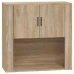 vidaXL Wandschrank Sonoma-Eiche 80x33x80 cm Holzwerkstoff 816587