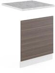Vicco Frontblende R-Line Geschirrsp&uuml;ler Frontt&uuml;r Edelgrau/Wei&szlig;/Wei&szlig; AP Marmor mit