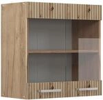 Vicco K&uuml;chenglasschrank R-Line Glash&auml;ngeschrank Artisan-Eiche/Goldkraft Eiche 60 cm