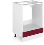 Vicco Herdumbauschrank R-Line Bordeaux Hochglanz/Wei&szlig; 60 cm ohne Arbeitsplatte