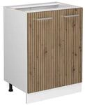 Vicco K&uuml;chenunterschrank R-Line Artisan-Eiche/Wei&szlig; 60 cm ohne Arbeitsplatte
