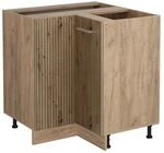 Vicco Eckunterschrank R-Line Artisan-Eiche/Goldkraft Eiche 76 cm ohne...