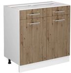 Vicco K&uuml;chenunterschrank R-Line Artisan-Eiche/Wei&szlig; 80 cm ohne Arbeitsplatte