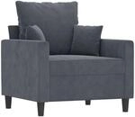 vidaXL Sessel Dunkelgrau 60 cm Samt 359284