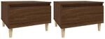 vidaXL Beistelltische 2 Stk. Braun Eiche 50x46x35 cm Holzwerkstoff