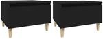 vidaXL Beistelltische 2 Stk. Schwarz 50x46x35 cm Holzwerkstoff Modell 1