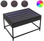 vidaXL Couchtisch mit Infinity-LED Schwarz 70x50x41 cm