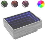 vidaXL LED-Couchtisch Grau Sonoma 70x50x30 cm Holzwerkstoff