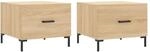 vidaXL Couchtische 2 Stk. Sonoma-Eiche 50x50x40 cm Holzwerkstoff Modell 2
