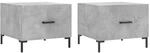 vidaXL Couchtische 2 Stk. Betongrau 50x50x40 cm Holzwerkstoff Modell 1