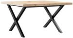 vidaXL Couchtisch X-Gestell 60x60x40,5cm Massivholz Kiefer & Gusseisen