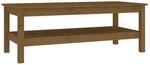 vidaXL Couchtisch Honigbraun 110x50x40 cm Massivholz Kiefer Modell 1