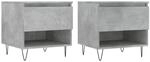 vidaXL Couchtische 2 Stk. Betongrau 50x46x50 cm Holzwerkstoff Modell 1