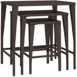 vidaXL Satztische 3 Stk. Braun Poly Rattan Modell 1