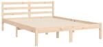 vidaXL Massivholzbett mit Kopfteil 140x190 cm1934488