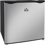 HOMCOM Mini Gefrierschrank Stahl Kunststoff Silber 47L x 44,2B x 48,8H cm