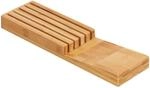 Relaxdays Messerorganizer Bambus Natur Schubladengeeignet f&uuml;r 5 Messer 3,5 cm x 11