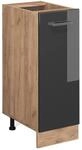 Vicco Apothekerschrank R-Line Anthrazit Hochglanz/Goldkraft Eiche 30 cm ohne