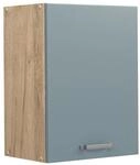 Vicco H&auml;ngeschrank R-Line H&auml;ngender K&uuml;chenschrank Blau-Grau/Goldkraft Eiche 45 cm