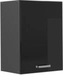 Vicco H&auml;ngeschrank R-Line H&auml;ngender K&uuml;chenschrank Schwarz Hochglanz/Anthrazit 45