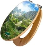 Banjado Design WC Sitz Bambus Holz Toilettendeckel Mit Absenkautomatik Klodeckel