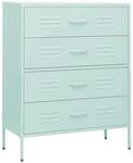 vidaXL Kommode Minzgr&uuml;n 80x35x101,5 cm Stahl